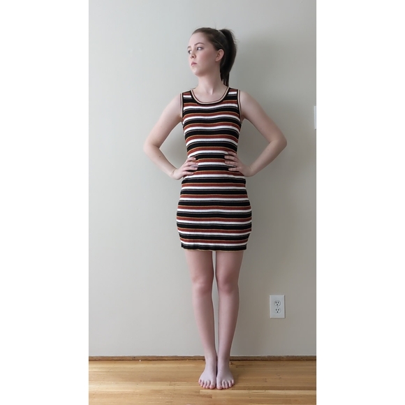 Stretchy Striped Dress - Picture 1 of 3